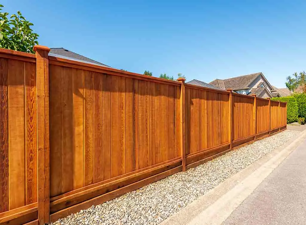 vertical wooden fence panels