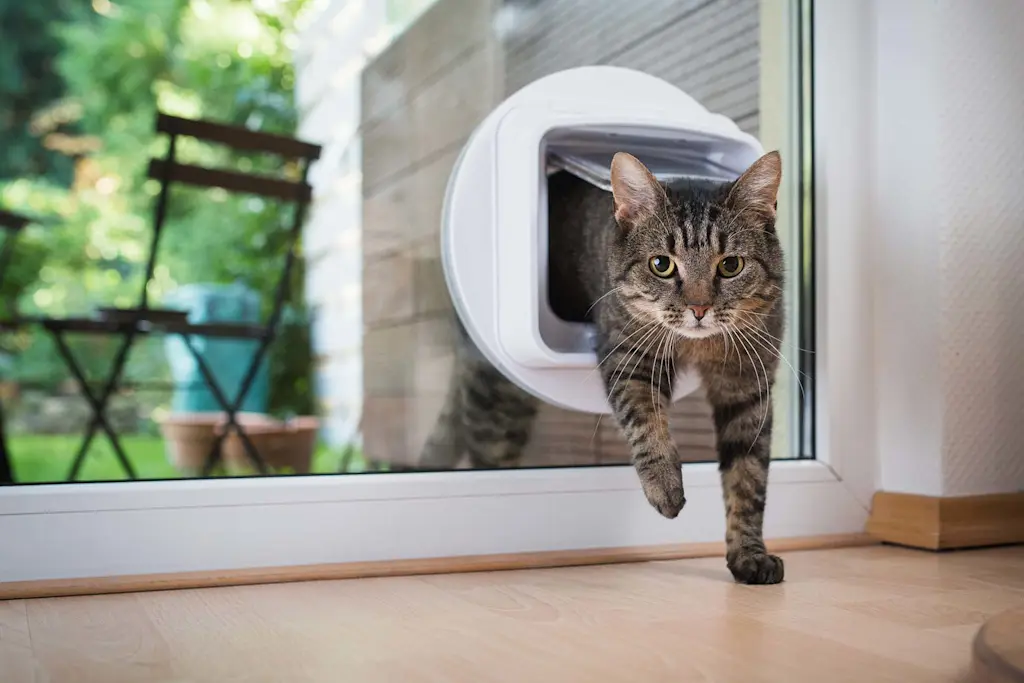 Cat flap in glass door cost