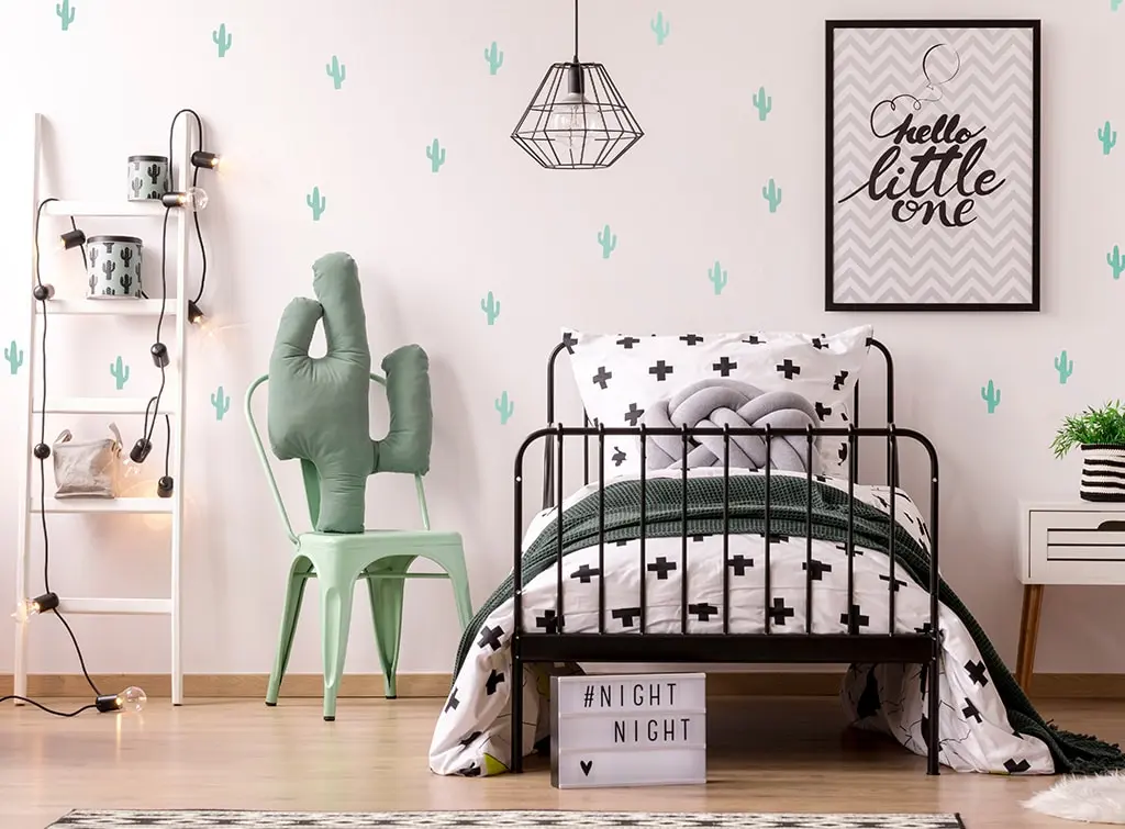 Fun bedroom feature wall ideas