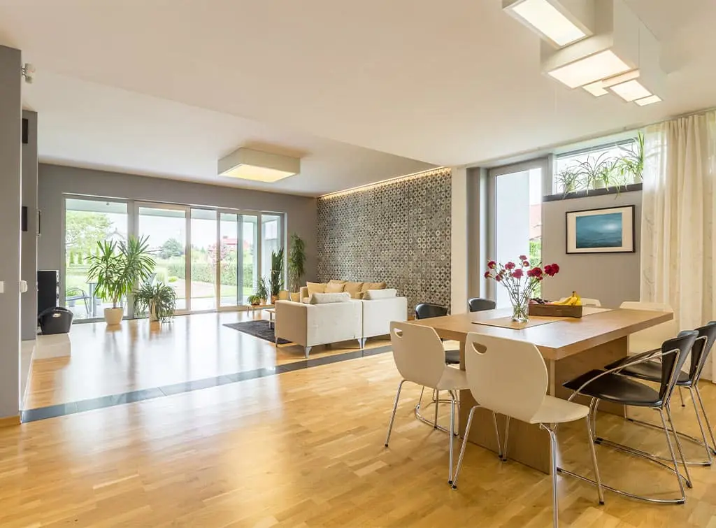 focal points in open plan kitchen and living room ideas