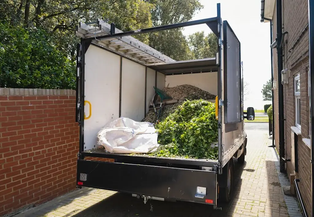 Garden waste being removed