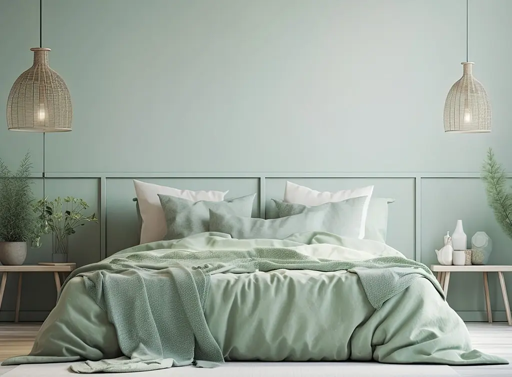 green bedroom design