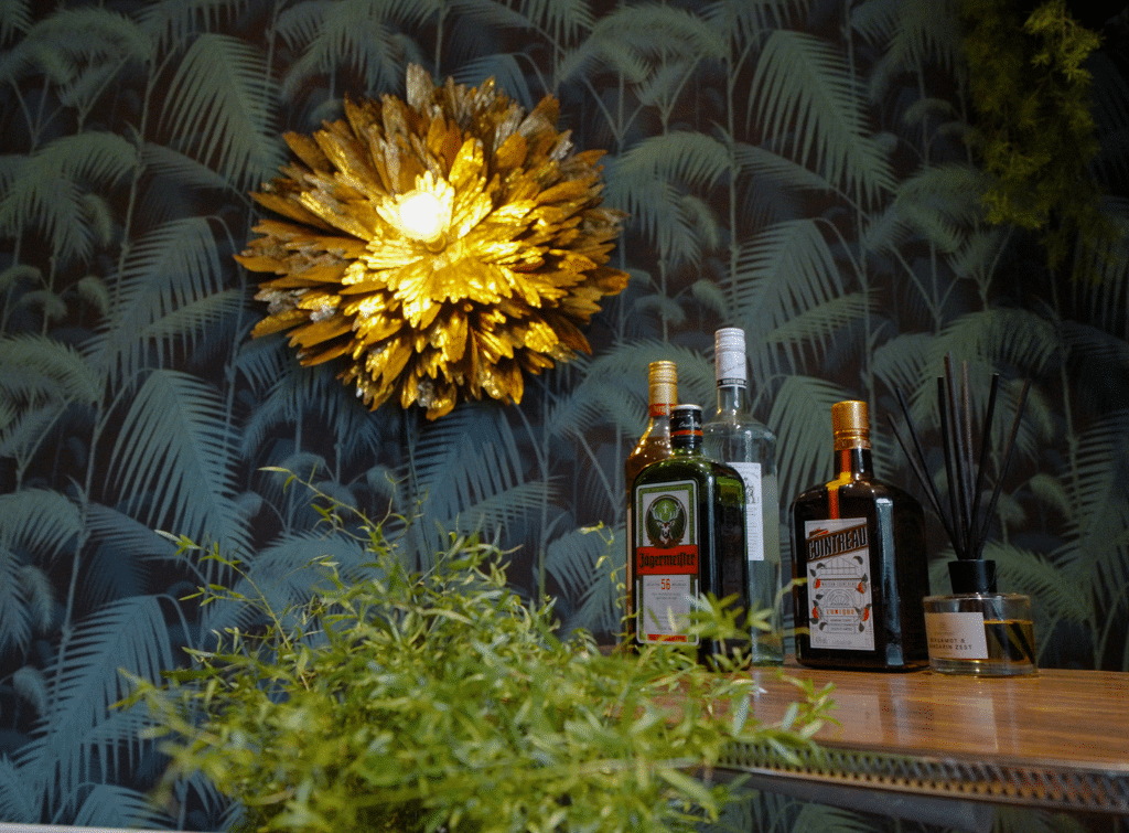 Gold leaf wall light