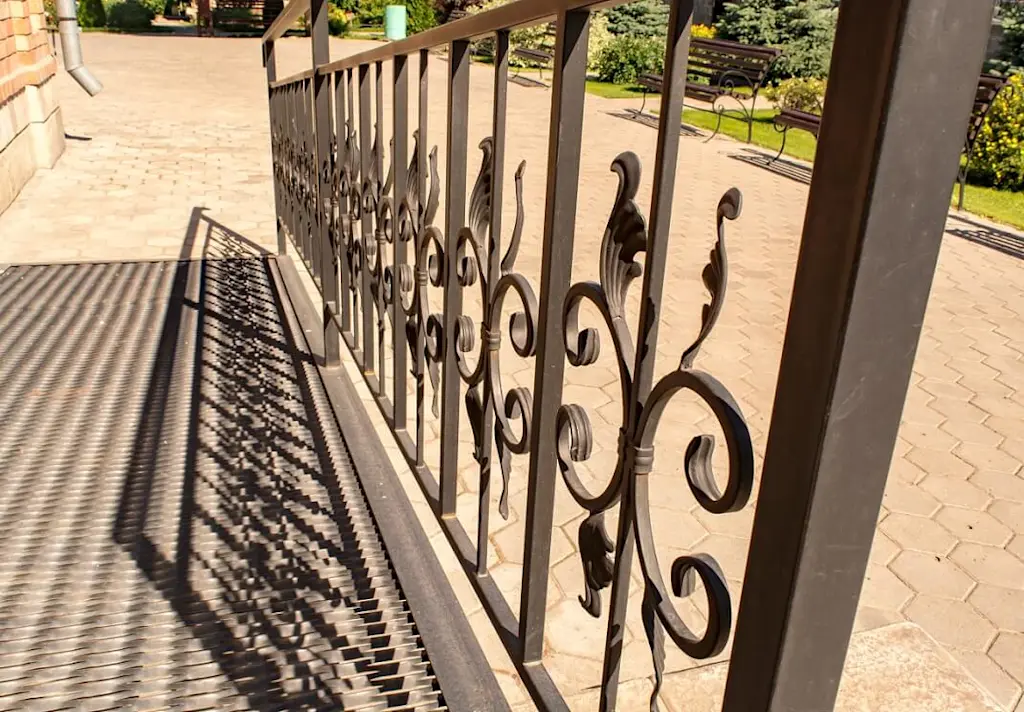 Ornate metal handrails