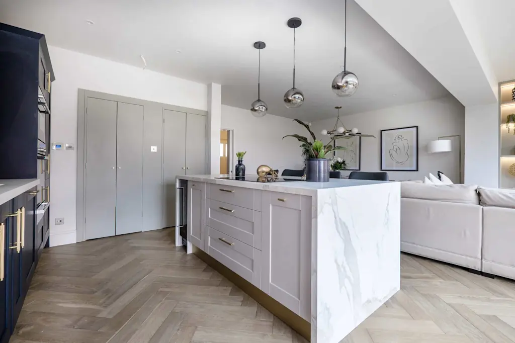 open plan kitchen living room