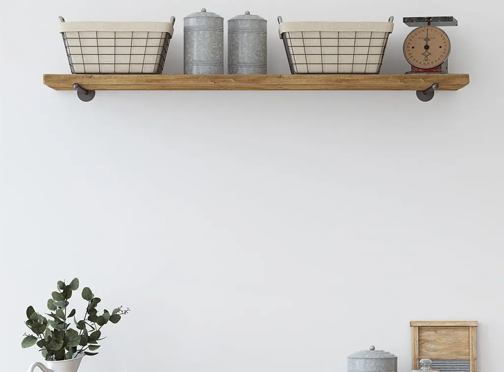 rustic wall shelving idea