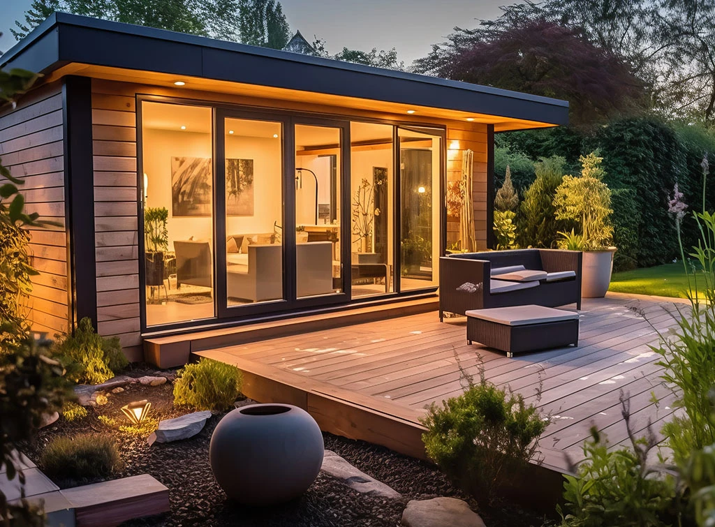 AI concept of a garden room