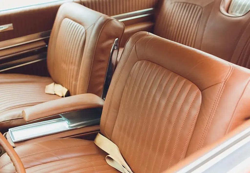 Vintage leather car seats