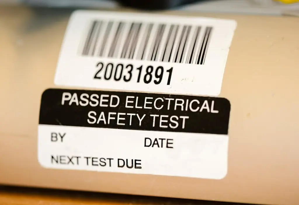 Passed electrical safety sticker