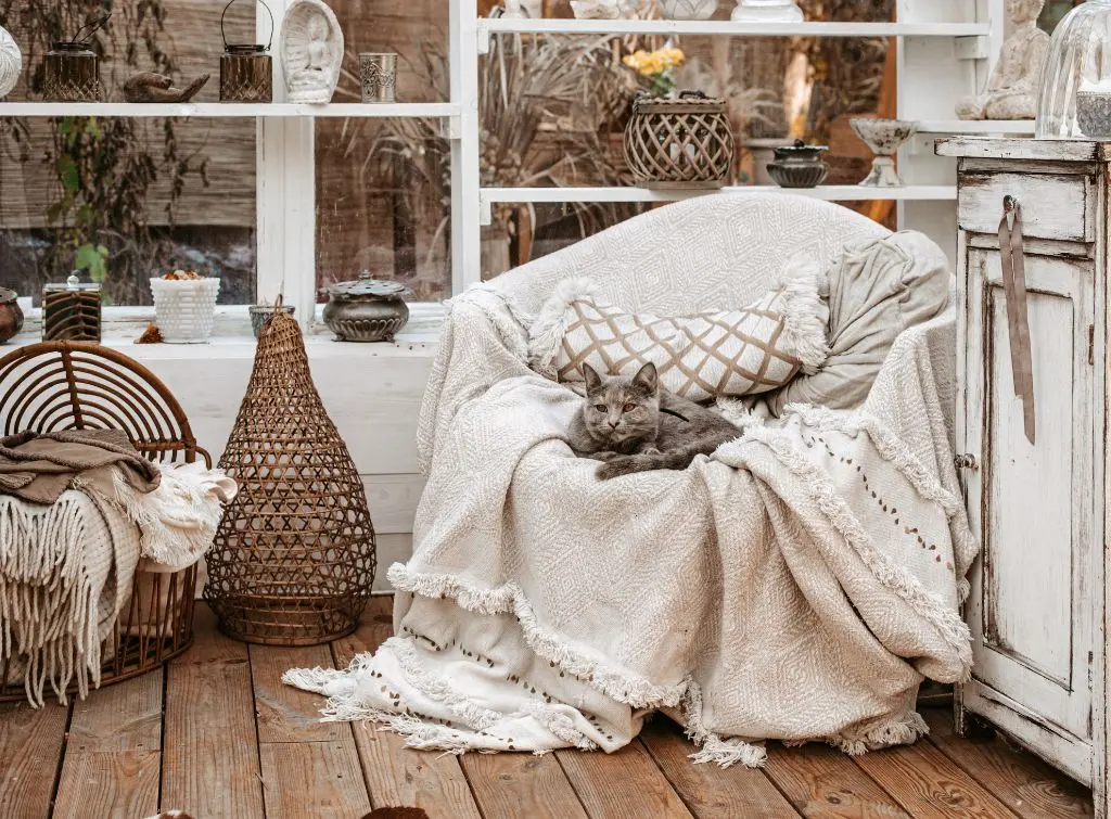 Distressed furnishings for cottage living room ideas