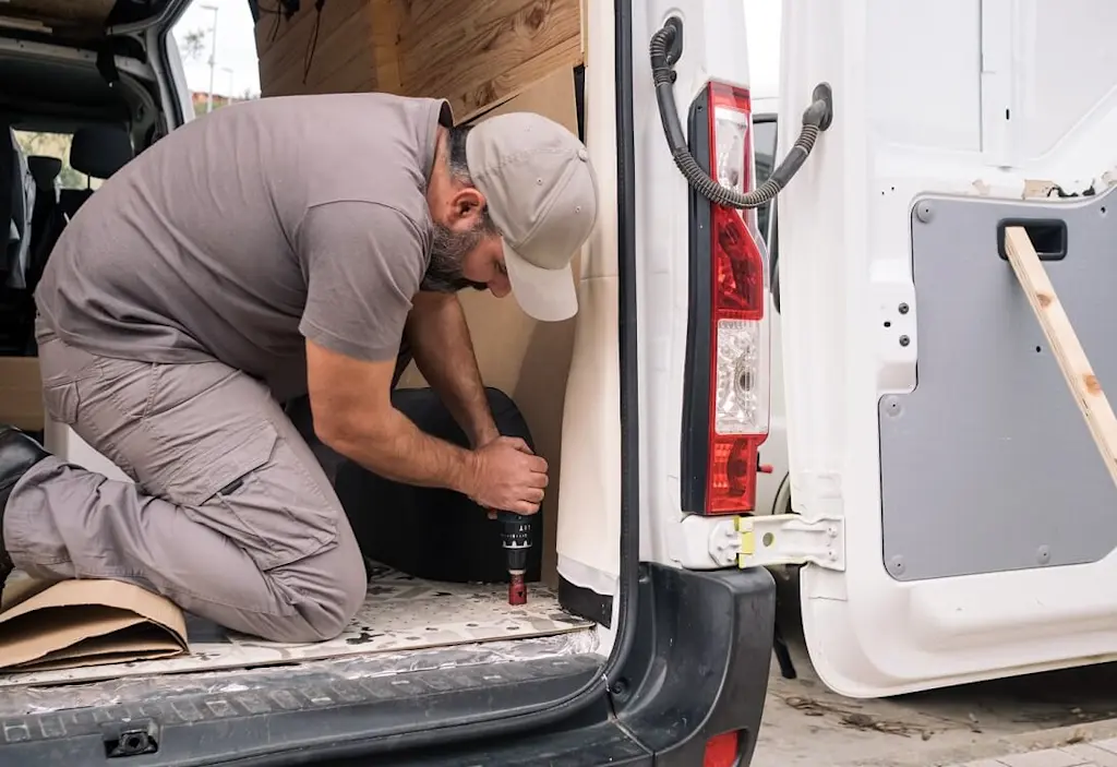 Adding flooring into van conversion