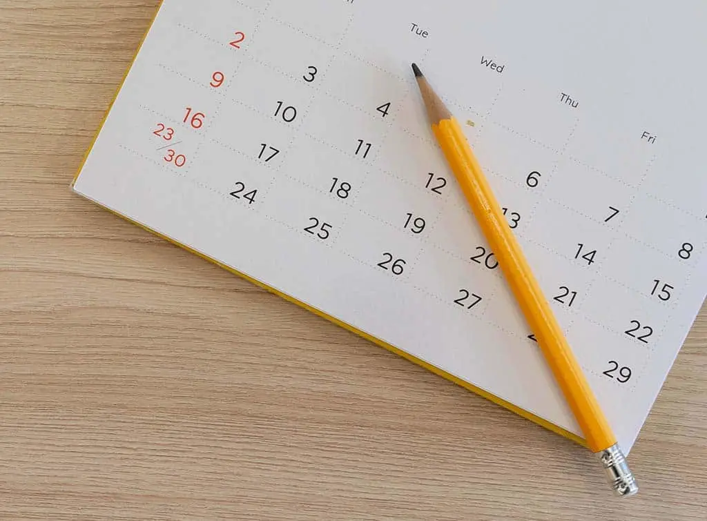 confirmation statement deadline on the calendar