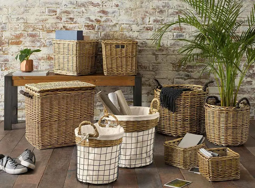 Coastal cowgirl wicker baskets