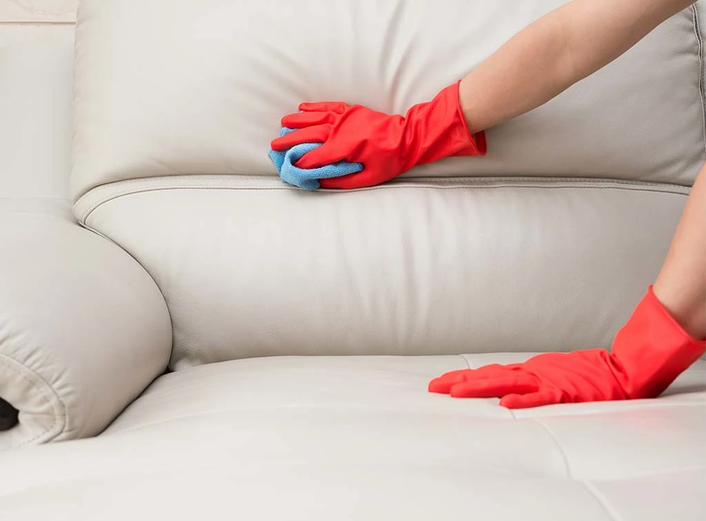 how to clean a leather sofa
