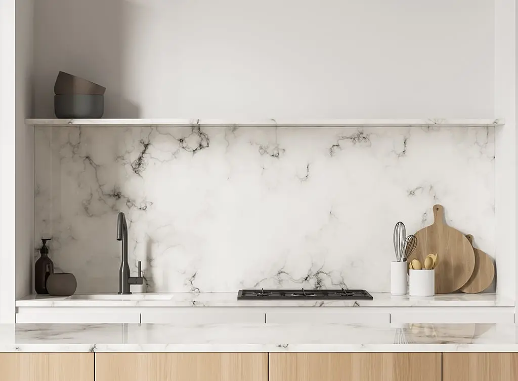 marble backsplash