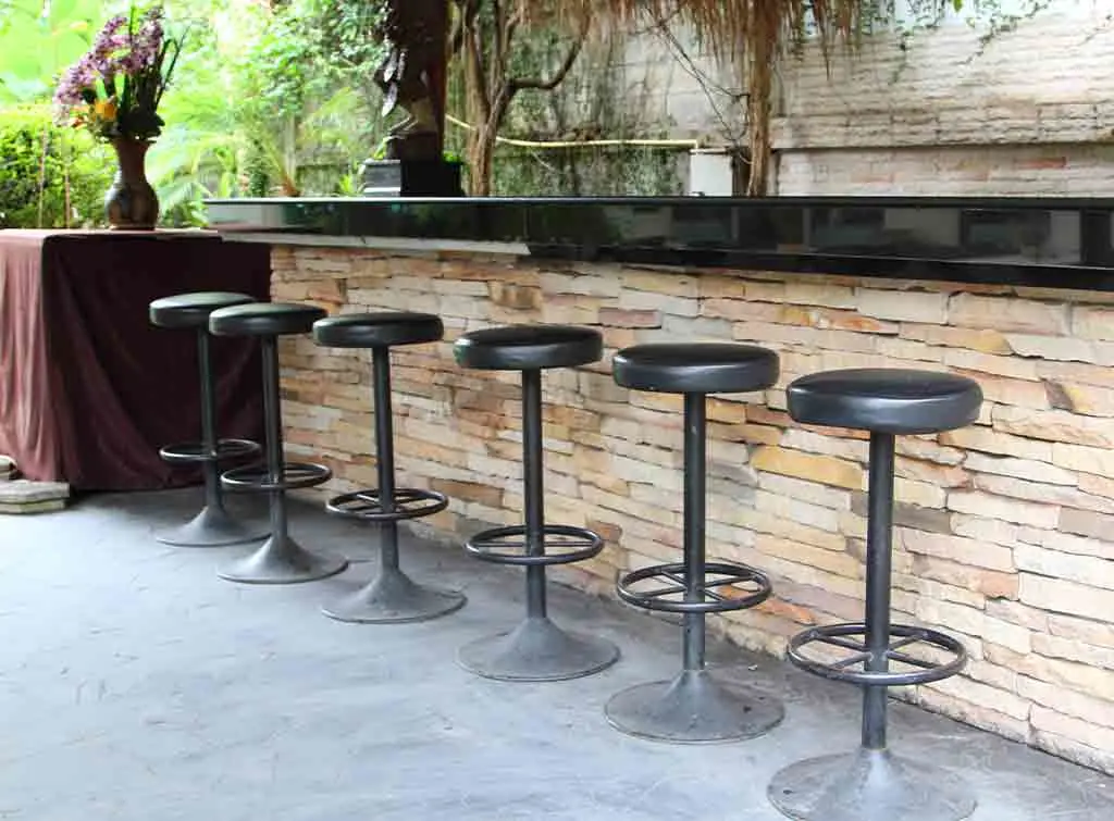 Outdoor bar seating