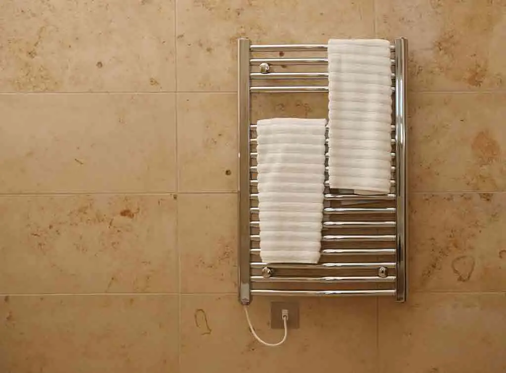 Towel rail in a bathroom