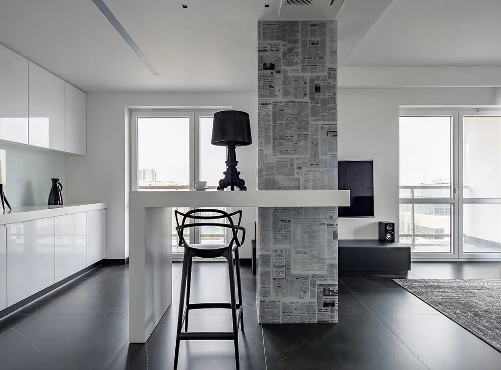 Black and white kitchen wallpaper ideas