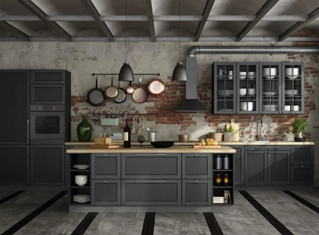 AI generated image of an industrial kitchen concept