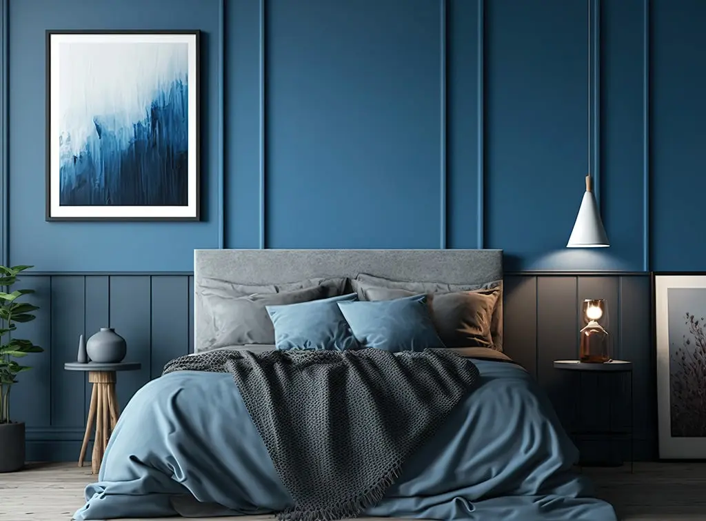 Bedroom ideas navy and grey