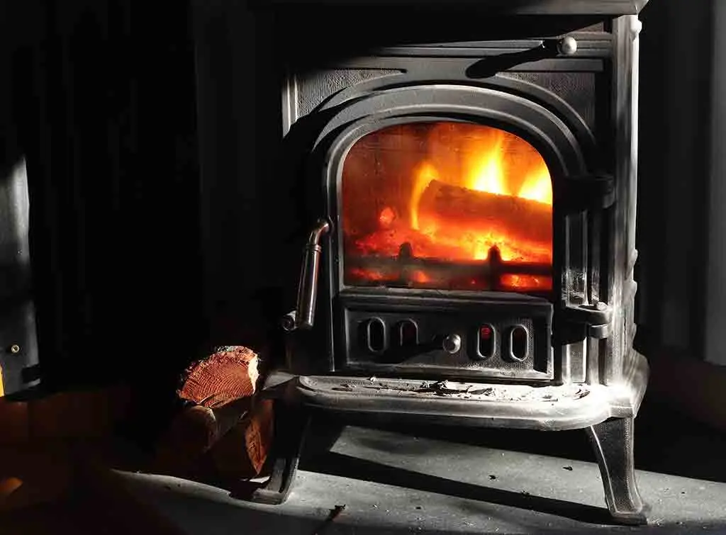 Cast iron fireplace in need of restoration