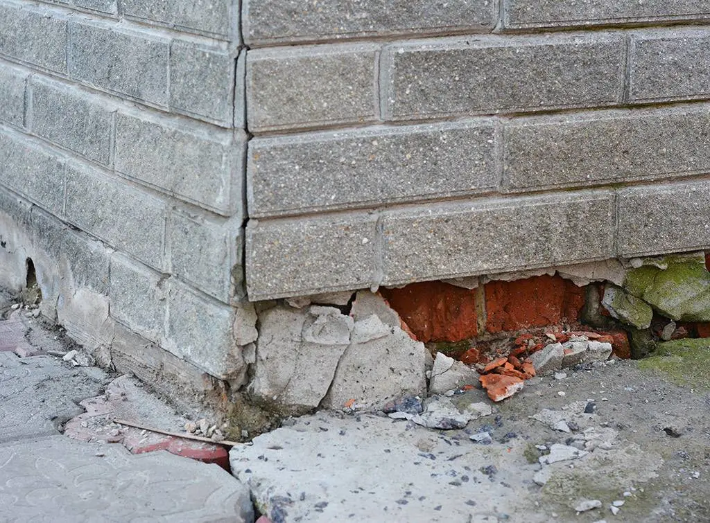 Subsidence repair cost for external wall