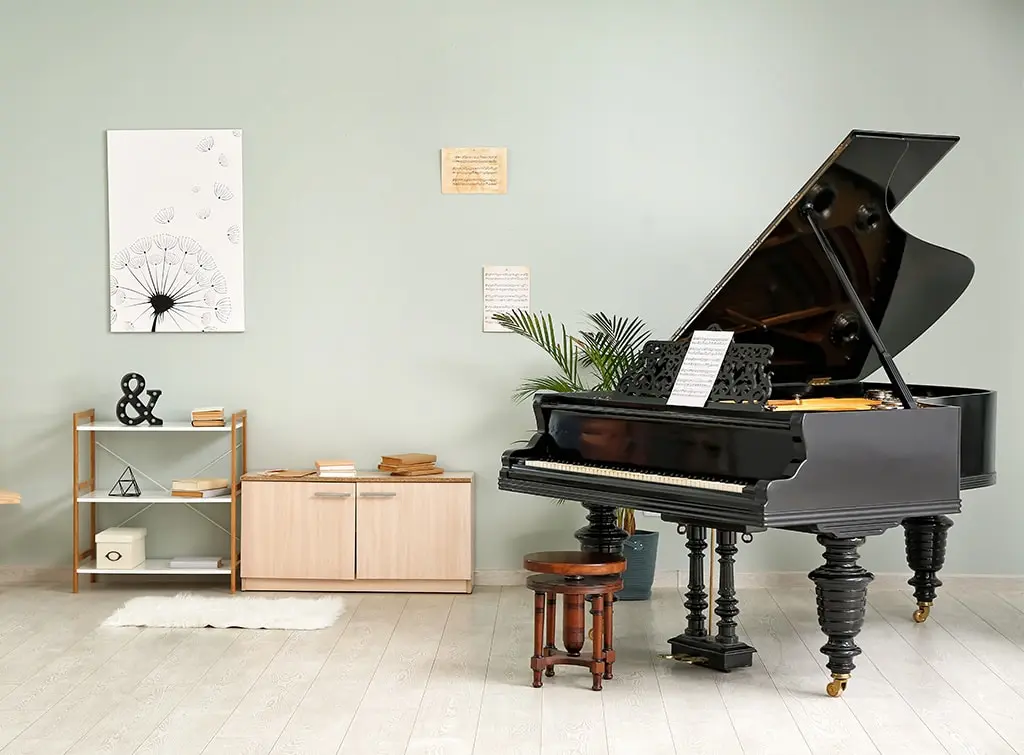 combine new and old in a music room