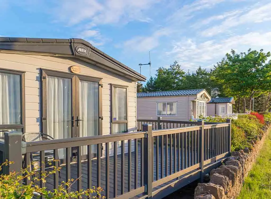 cost of static caravan decking