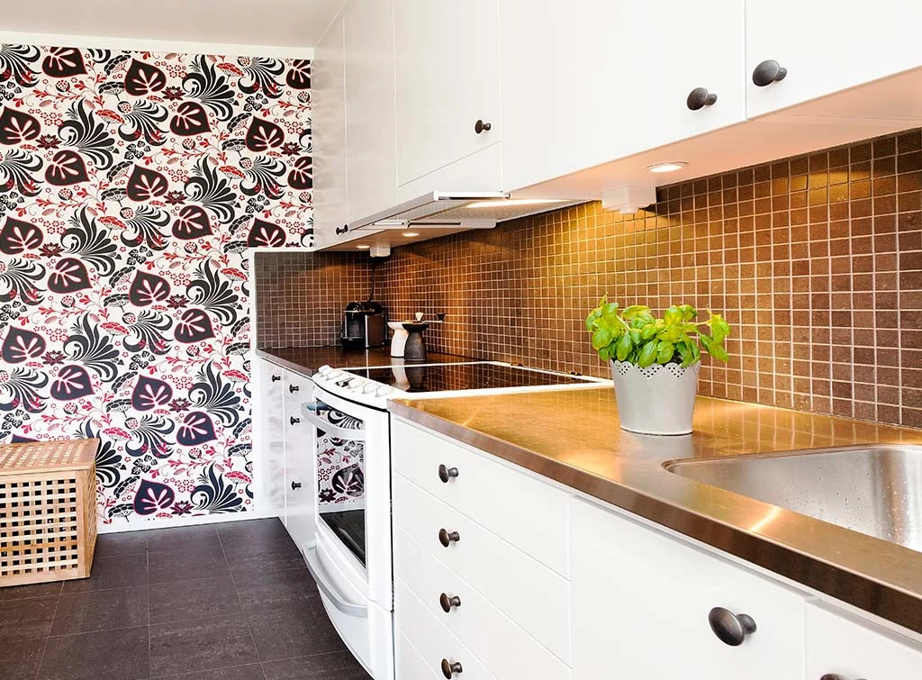 Kitchen wallpaper colour scheme