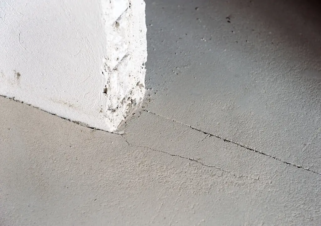 Cracked floor screed