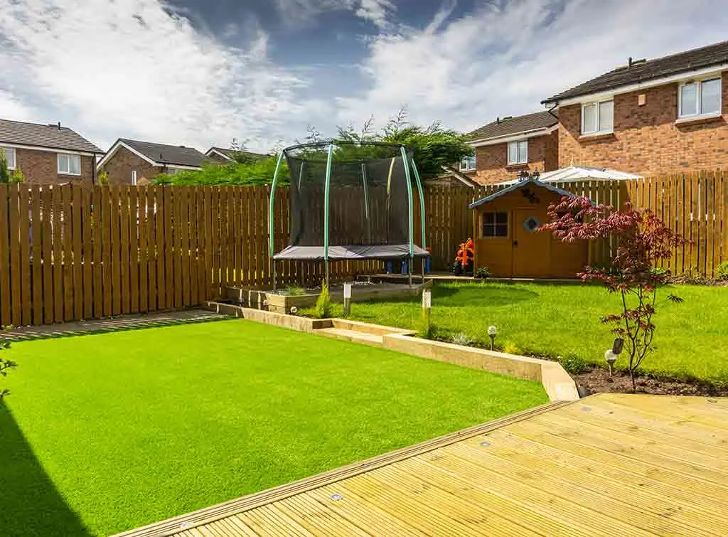 corner decking play area