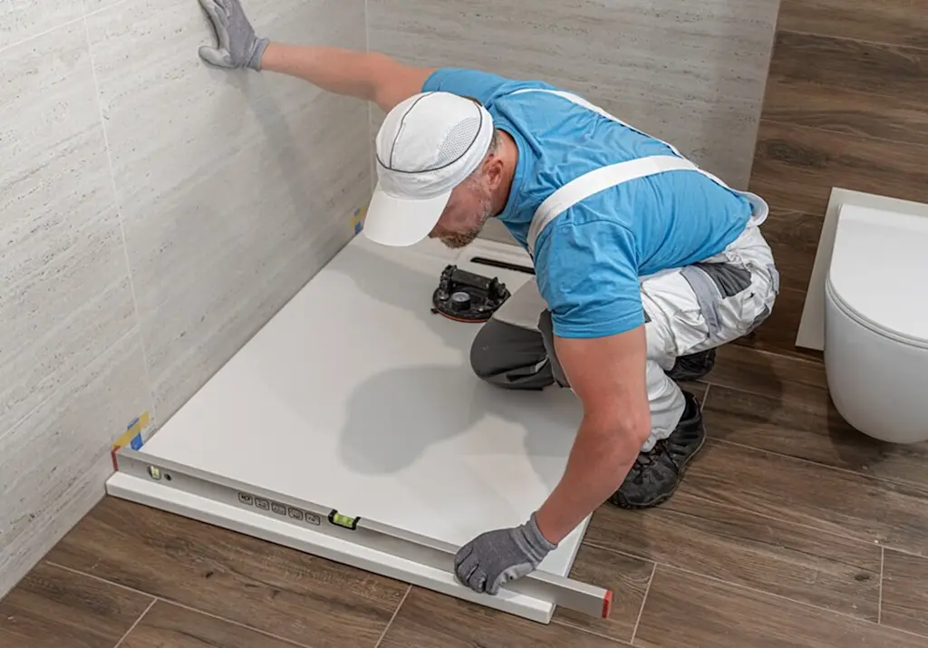 Laying new walk-in shower floor