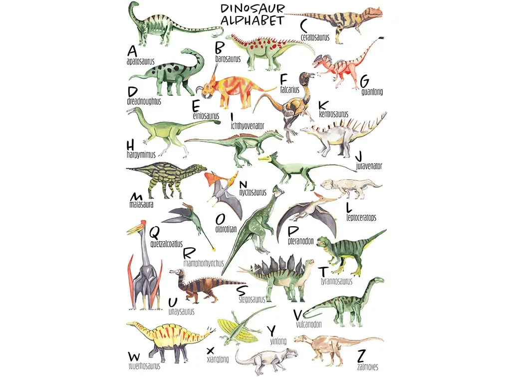 Dinosaur wall print