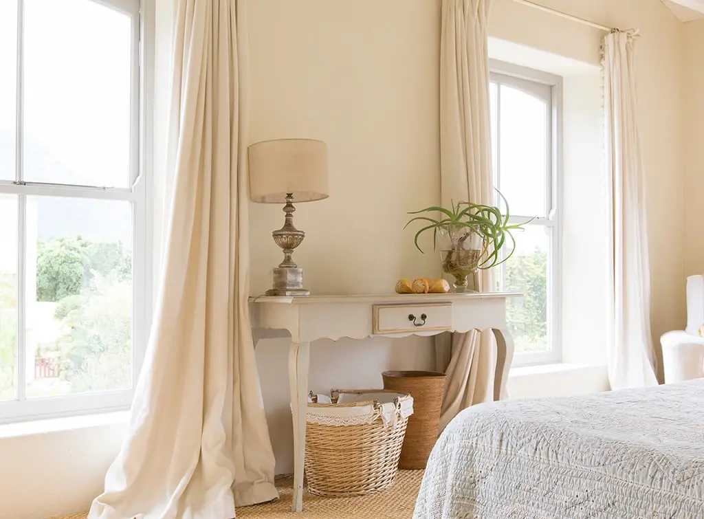 textured neutral bedroom