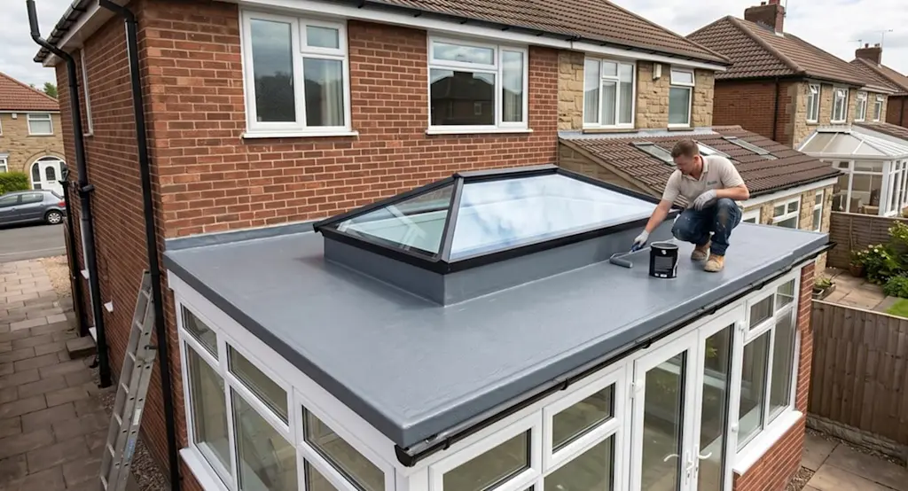 Fixing a leak in a fibreglass conservatory roof