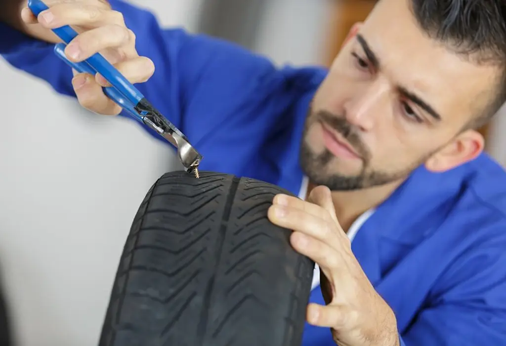 Mechanic removing nail