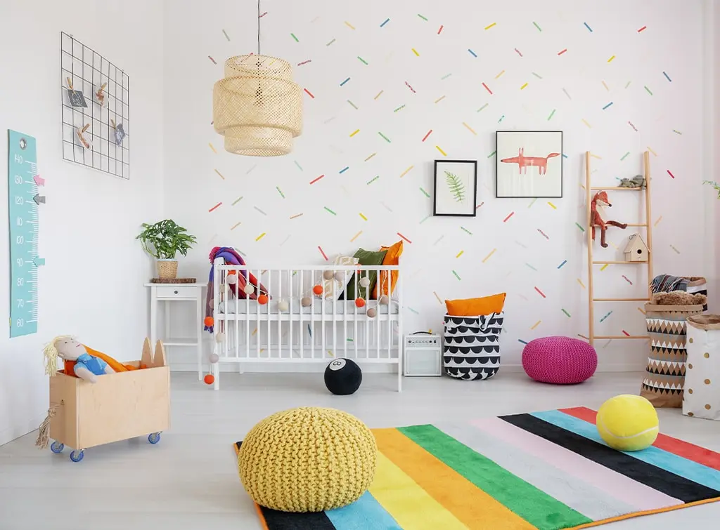 Patterned idea for bedroom walls
