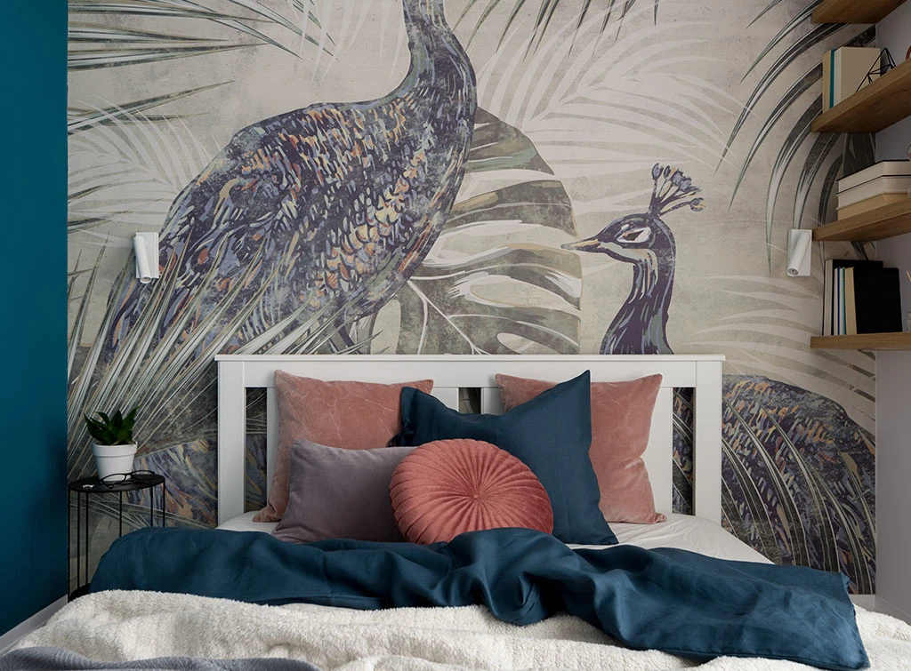 bedroom decor ideas navy blue and pink