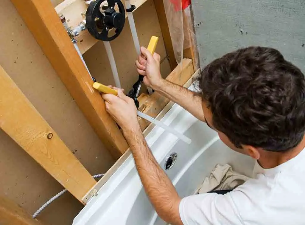 Connecting shower to pipes