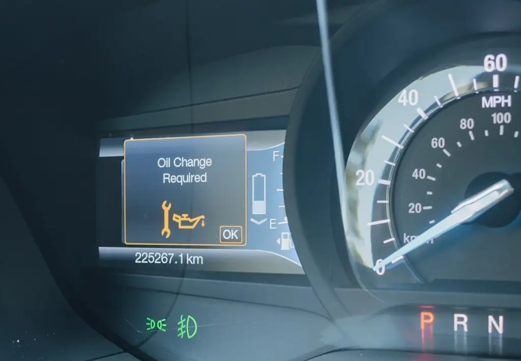 Engine oil requires replacement