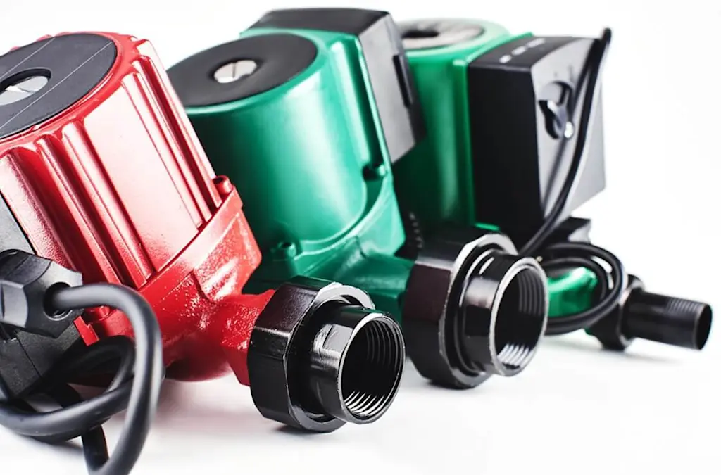 Circulation pumps in different colours