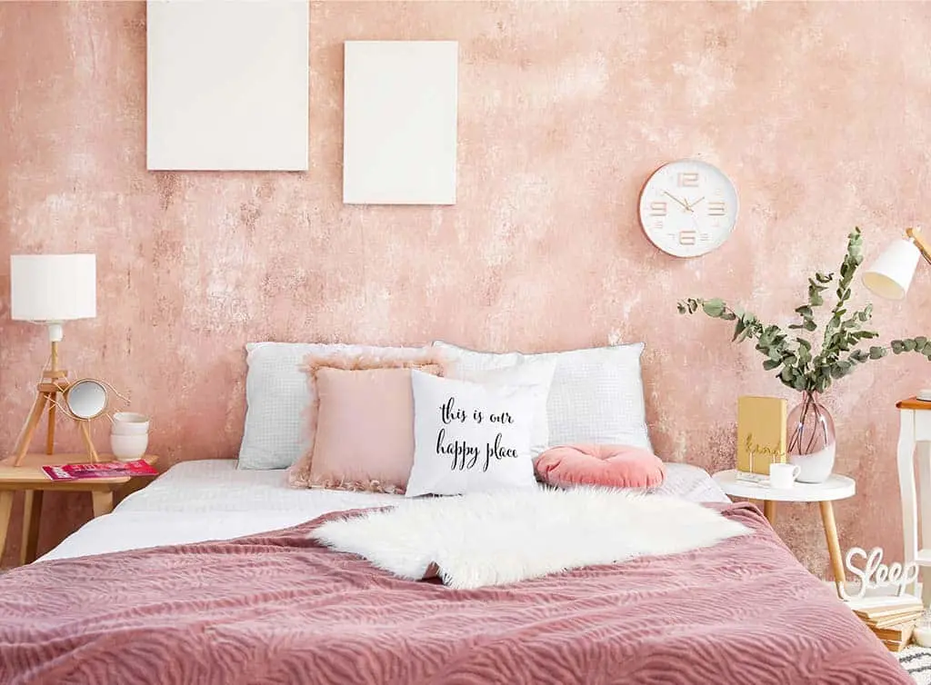 Industrial pink bedroom concept