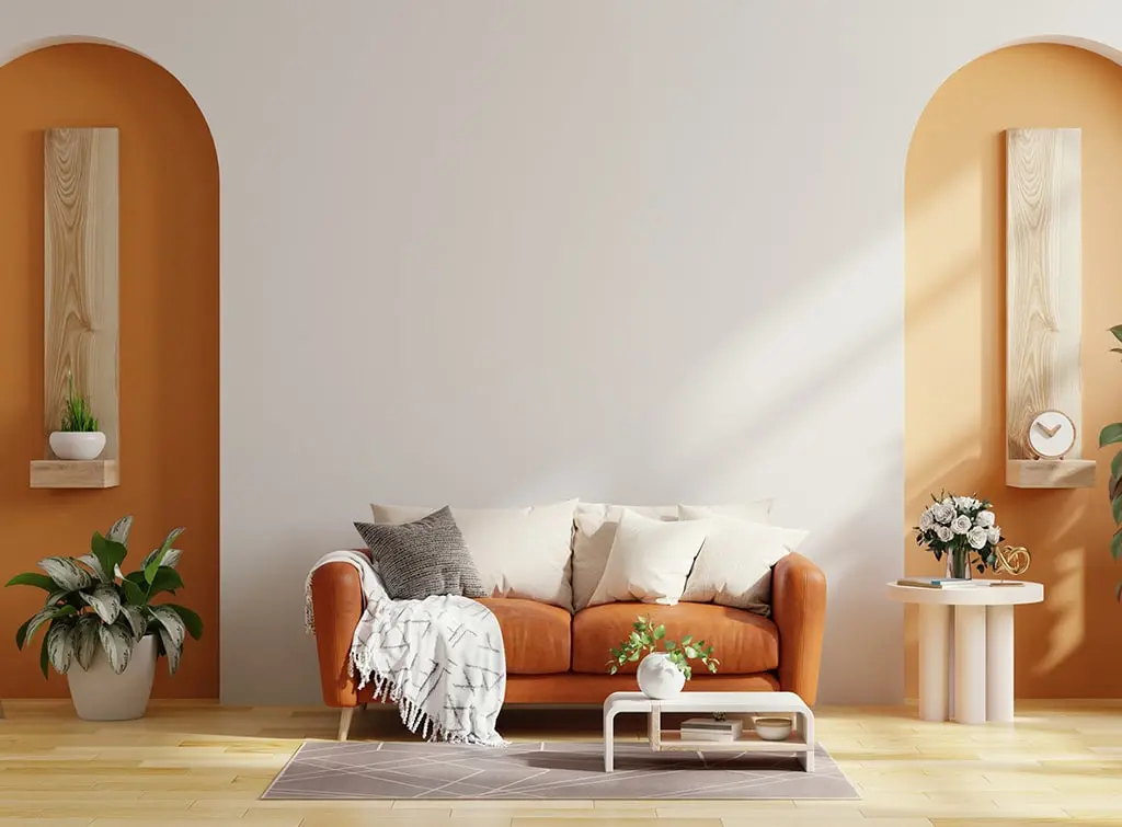 two tone living room