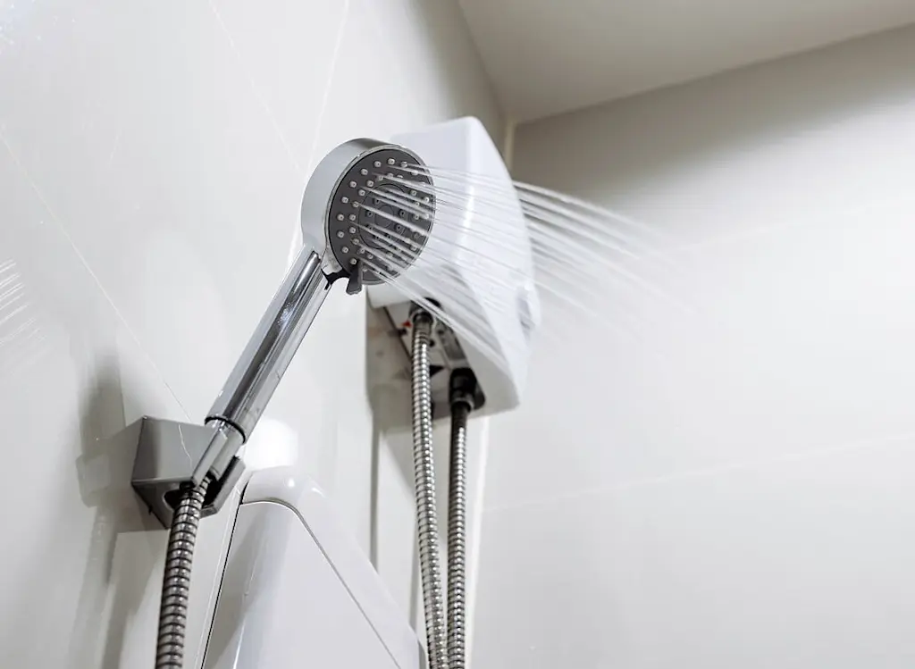 electric power shower in bathroom (2)