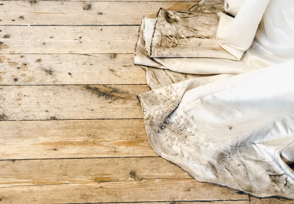 Dress in need of dry cleaning