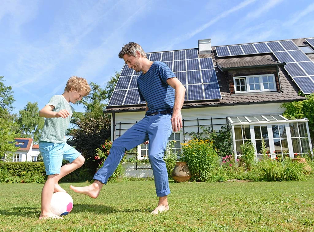 solar panels on a home