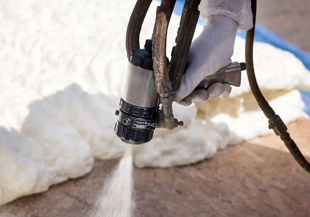 installing insulating spray foam