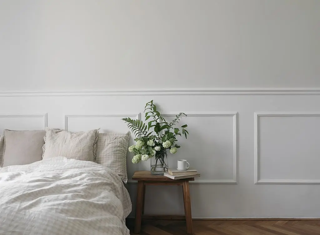 gingham print bedding