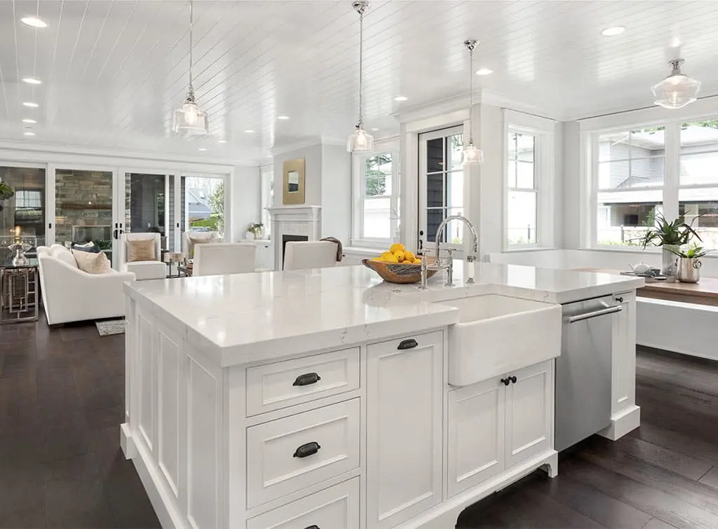 Kitchen island room divider ideas