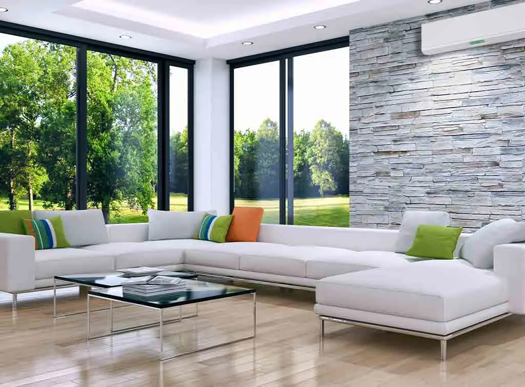 Modern room with air conditioning